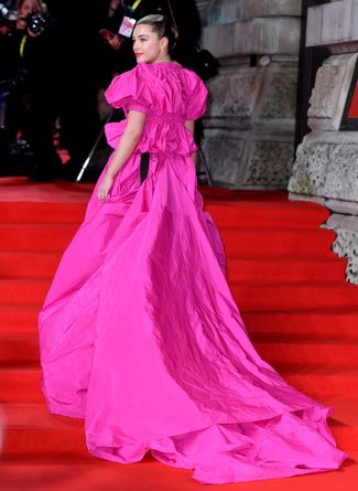 Флоренс Пью в платье Dries Van Noten на 73-й церемонии BAFTA в Лондоне. Февраль 2020 года