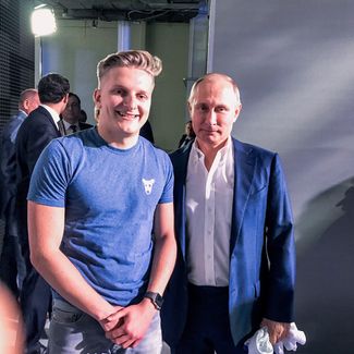 Константин Сидорков с Владимиром Путиным. Июль 2017 года