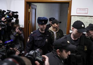 Михаил Абызов в Басманном суде, который позднее решил его арестовать. Март 2019 года