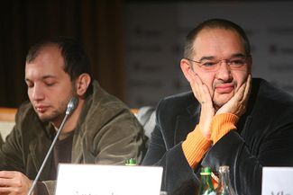 Demian Kudryavtsev (left) and Anton Nosik in 2009