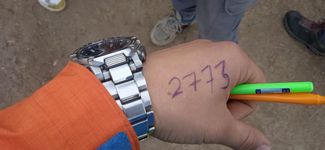 The author’s number in line at the Tyoploye border checkpoint. September 27, 2022