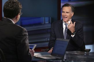 Митт Ромни дает интервью телеканалу Fox Business Network