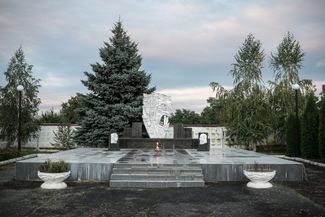 A memorial to the victims of the 1992 conflict in the village of Chermen