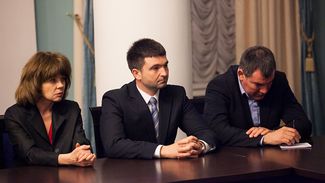 Андрей Кулагин (в центре). Севастополь, 15 апреля 2015 года