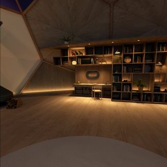 Так выглядит виртуальная комната в главном меню Oculus Quest