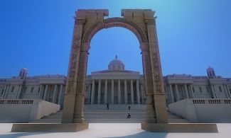 Модель триумфальной арки, которую установят на Трафальгарской площади