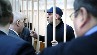 Dagestan's former acting prime minister, Abdusamad Gamidov, in court in Moscow, February 6, 2018