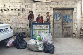 Children refugees in Kilis.