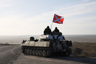 Отвод колонны сепаратистов от поселка Обильное в рамках новых минских соглашений, 25 февраля 2015-го