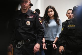 Крестина Хачатурян в Басманном суде, июль 2018 года