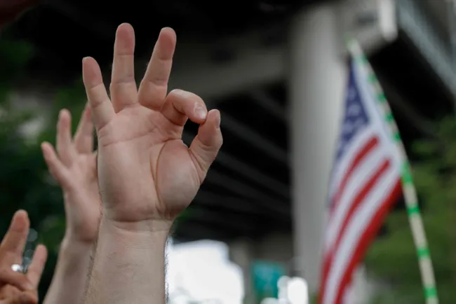 Демонстрация белых националистов в Портленде, США. 17 августа 2019 года