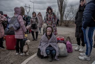 Украинские беженцы в селе Паланка в Молдове. Паланка находится примерно в часе езды от Одессы. 6 марта 2022 года
