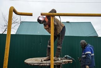 Ликвидация незаконной врезки в газовую трубу в поселке Плеханово, 17 марта 2016 года