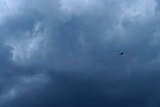 Истребитель в небе над Дружковкой Донецкой области