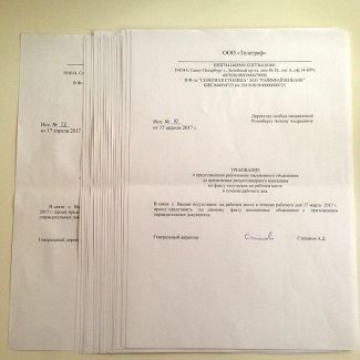 Документы, которые «Телеграф» передал в суд, чтобы обосновать увольнение Розенберга
