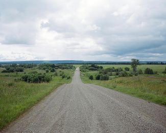 The road from the Pem-Chusovoy highway toward the town of Kuchino, where Perm-36 is located.