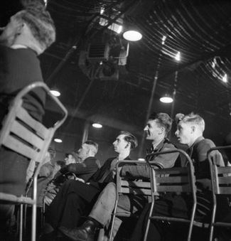 English workers watching a production of Peter and the Wolf, 1943