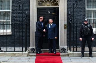Нурсултан Назарбаев и премьер-министр Великобритании Дэвид Кэмерон. Лондон, 3 ноября 2015 года