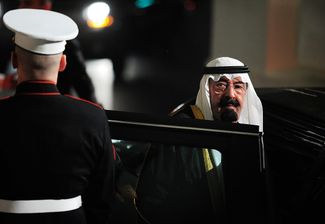 Король Саудовской Аравии Абдалла во время визита в Вашингтон, 14 ноября 2008 года,