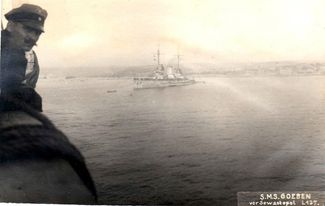 2 мая 1918 года «Гебен» вместе с легким крейсером «Гамидие» вошел в гавань оккупированного немецкими войсками Севастополя