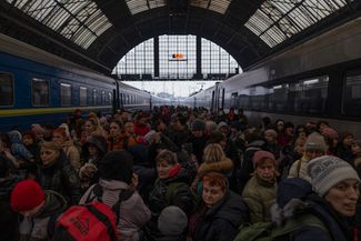Львовский вокзал. 5 марта 2022 года