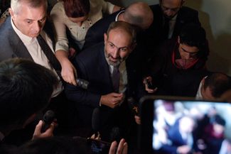 Nikol Pashinyan after being elected, May 8, 2018