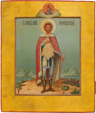 Икона «Святой Александр Невский», ХIX век