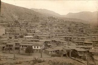 The deserted Crimean Tatar village of Uskyut in 1945.