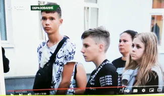 Школьники из Донбасса, принятые в кадетский корпус СК, перед началом учебного года. Ютьюб-канал Следственного комитета