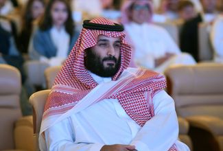 Саудовский престолонаследник Мухаммад бин Салман на конференции Future Investment Initiative в Эр-Рияде, 24 октября 2017 года