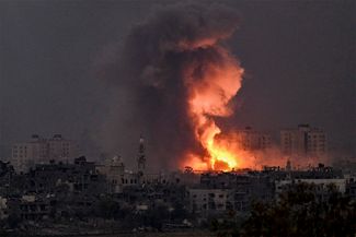 Израильская бомбардировка северной части сектора Газа, 14 октября 2023 года