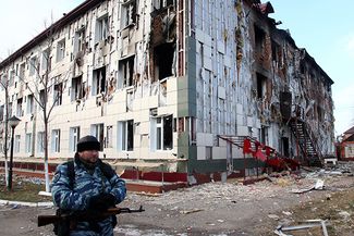 Грозненская школа № 20 после нападения боевиков