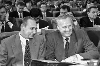 Владимир Путин и Анатолий Собчак, 1993 год