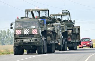 Military equipment near Sudzha. August 8, 2024.