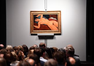 «Лежащая обнаженная» Амедео Модильяни на аукционе Christieʼs в Нью-Йорке 9 ноября 2015 года