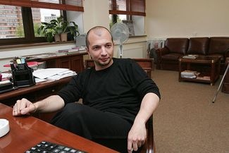 Demian Kudriavtsev in his office at Kommersant