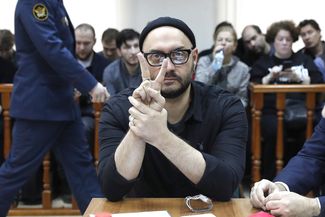 Кирилл Серебренников после задержания в Мосгорсуде, 22 августа 2017 года