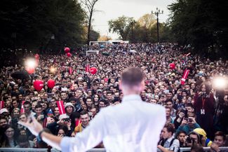 Алексей Навальный на митинге в Хабаровске. 24 сентября 2017 года