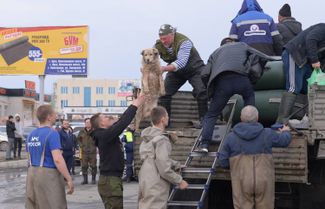 Эвакуация жителей в Орске