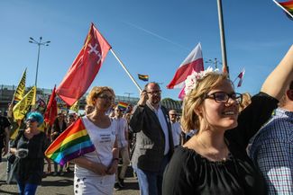 Павел Адамович на гей-параде в Гданьске, май 2017 года