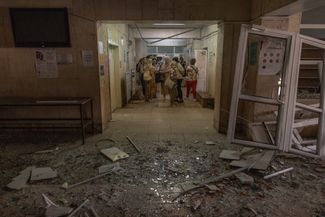 Киевская поликлиника, получившая значительные повреждения во время российских авиаударов по городу