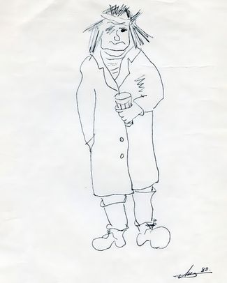 Рисунок Лазаревой, сделанный в заключении, 1980 год