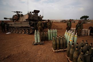 Артиллерийское подразделение ЦАХАЛ в районе границы с сектором Газа