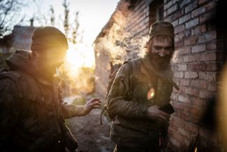 Privates Andrei and Vasily from the Kholodny Yar Brigade of the Ukrainian Armed Forces