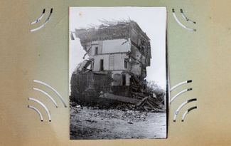 Разрушенный дом около центральной площади в Гюмри, декабрь 1988 года
