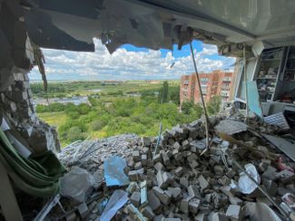Квартира в жилом доме, разрушенном российским артиллерийским ударом в ночь на 18 июля. Жертв после обстрела нет