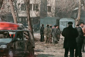 Место одного из взрывов в Ташкенте, 16 февраля 1999 года