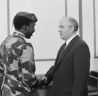 Встреча Тома Санкара и Михаила Горбачева в Москве. 1986 год