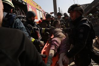 A woman was injured after a Russian drone strike in Zaporozhye, March 16, 2026.
