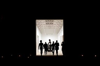 Thaddeus Roback Gallery during an exhibition opening 
